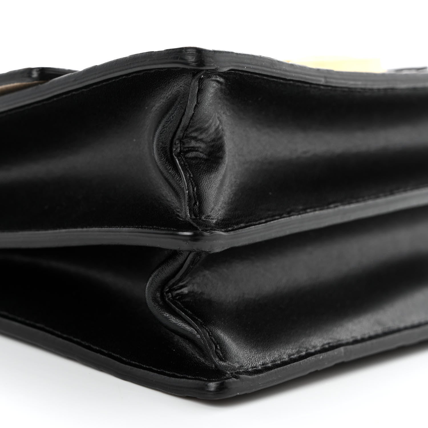 Fendi Vitello Liberty Bi-Color FF 1974 Embossed Small Kan U Shoulder Bag Maya Black 9 of 11