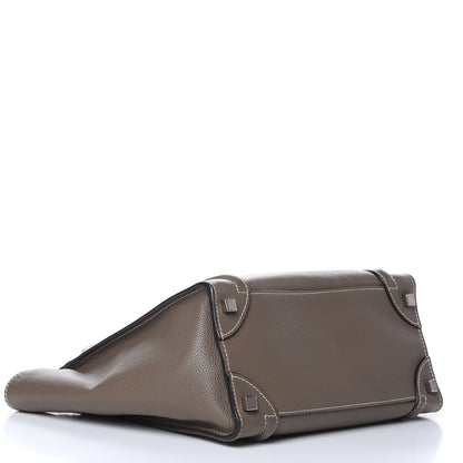Celine Drummed Calfskin Micro Luggage Souris 4 of 16