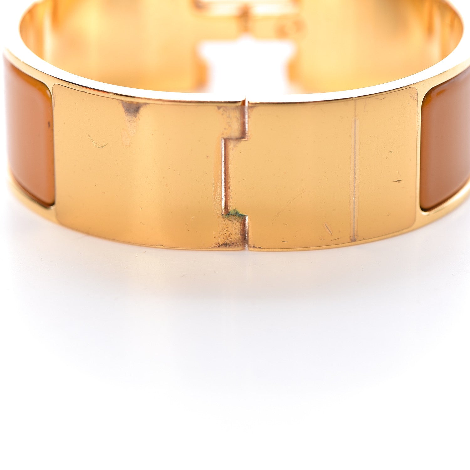 Hermes Enamel Wide Clic Clac H Bracelet PM Jaune Madras 6 of 9