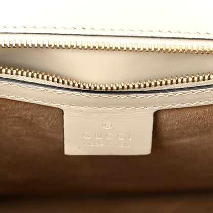 Gucci Calfskin Web Medium Sylvie Top Handle Bag White 6 of 14