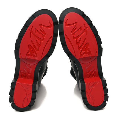 Christian Louboutin Kid Calfskin Suede Rubber Shearling Glory Duck Flat Boot 37 Black 5 of 9