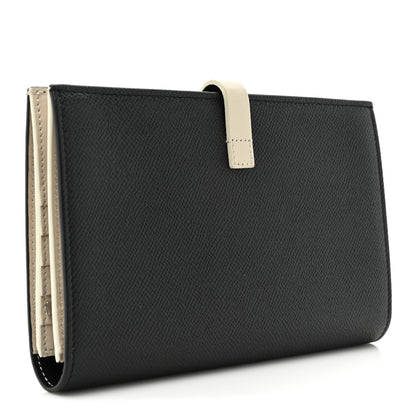 Celine Grained Calfskin Large Multifunction Strap Wallet Black Chalk 3 of 14