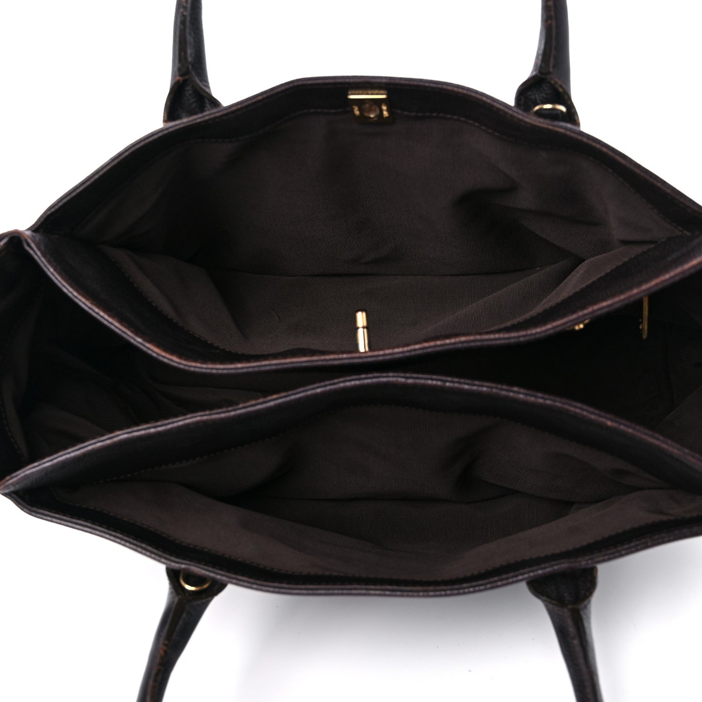 Calfskin Cerf Executive Shopper Tote Brown