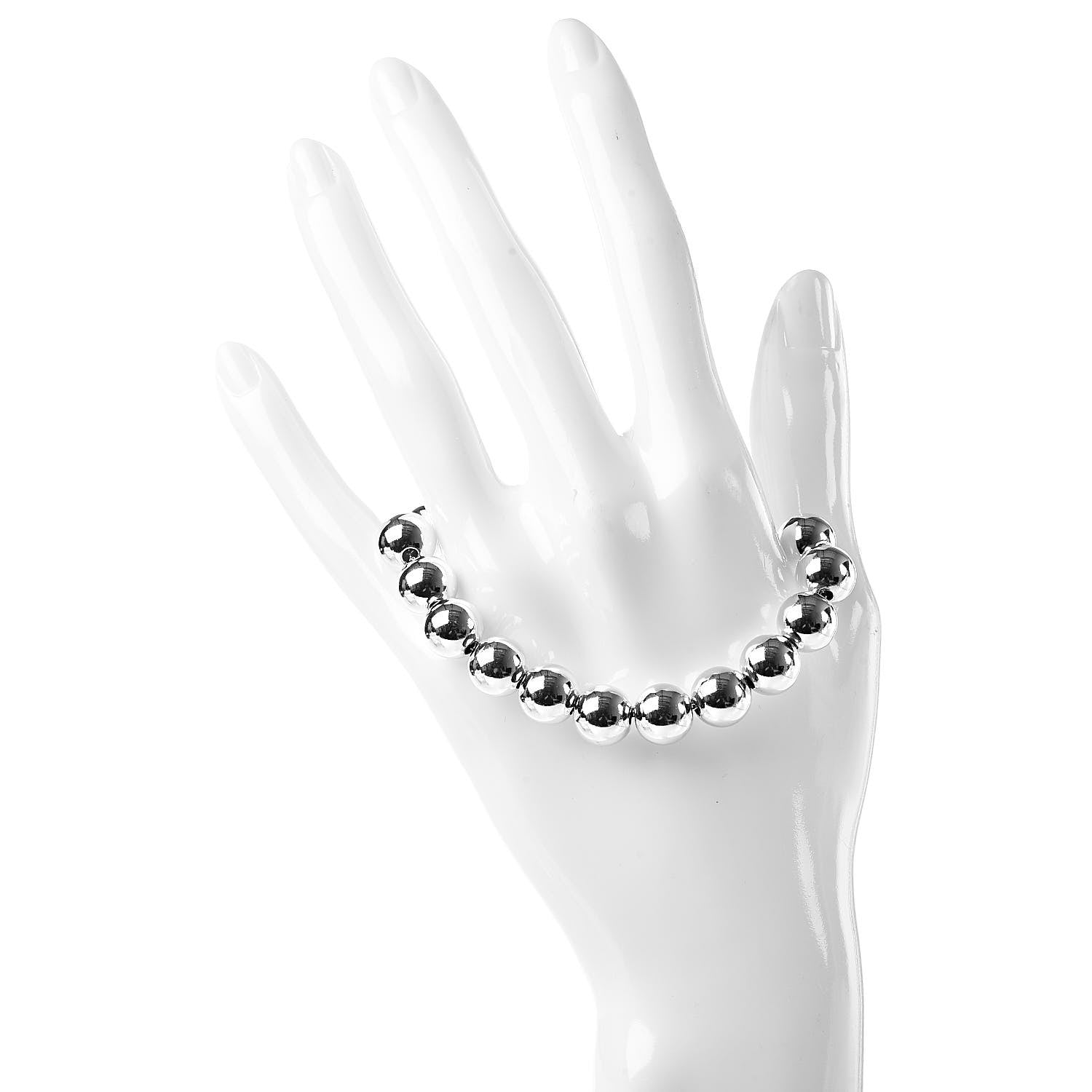 Tiffany Sterling Silver 10mm HardWear Ball Bracelet 2 of 5