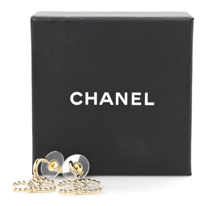 Chanel Metal CC Hoop Drop Earrings Gold 5 of 5