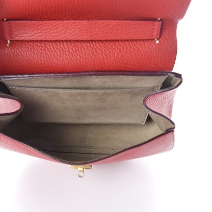 Chloe Grained Lambskin Drew Shoulder Bag Plaid Red 5 of 9