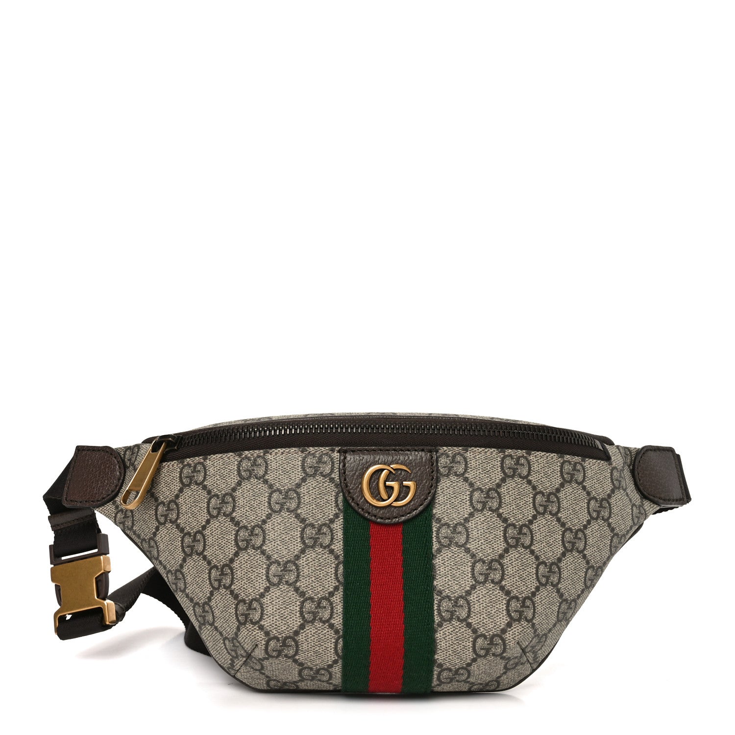 Gucci GG Supreme Monogram Web Small Ophidia Belt Bag Beige Ebony New Acero 1 of 9