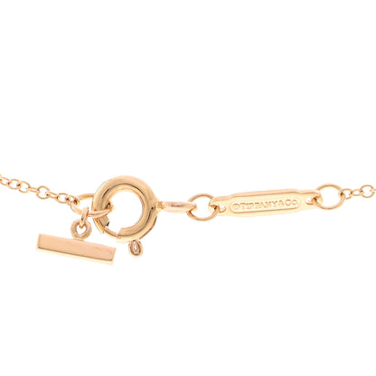 Tiffany 18K Rose Gold Diamond Mini T Smile Pendant Necklace 4 of 5