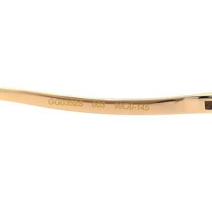 Gucci Rimless Sunglasses GG0352S Gold Flash Pink 6 of 8