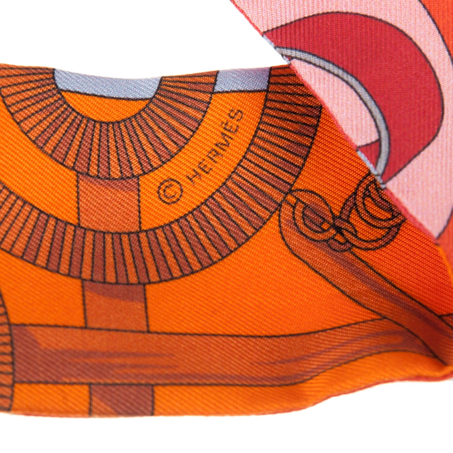 Hermes Silk Eperon d'Or Twilly 4 of 6