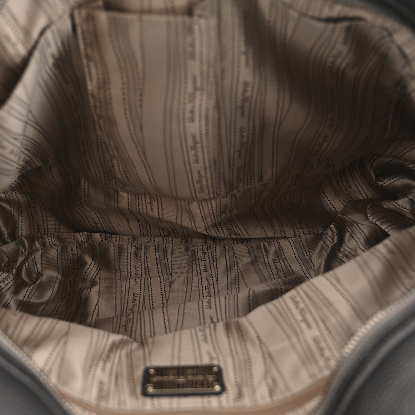 Grained Calfskin Large Sofia Convertible Tote Acciaio