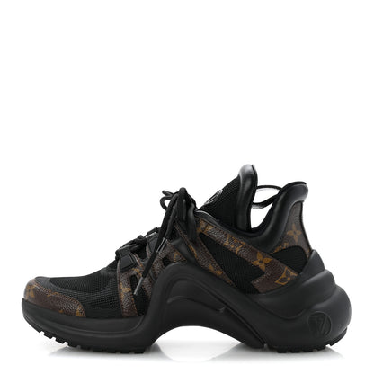 Louis Vuitton Calfskin Patent Monogram LV Archlight Sneakers 38.5 Black 1 of 9