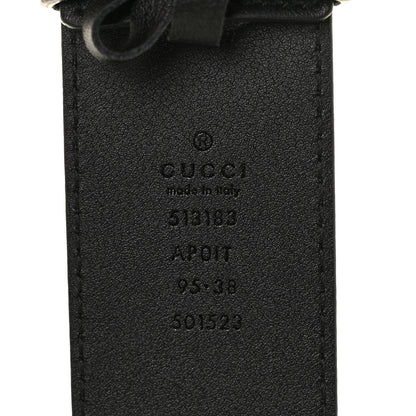 Gucci Calfskin Crystal Double G 40mm Belt 95 38 Black Multicolor 3 of 6