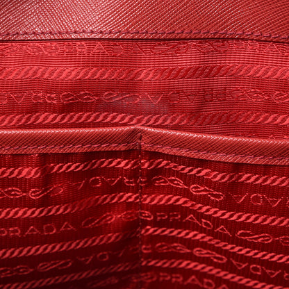 Prada Saffiano Large Galleria Double Zip Tote Fuoco 7 of 13