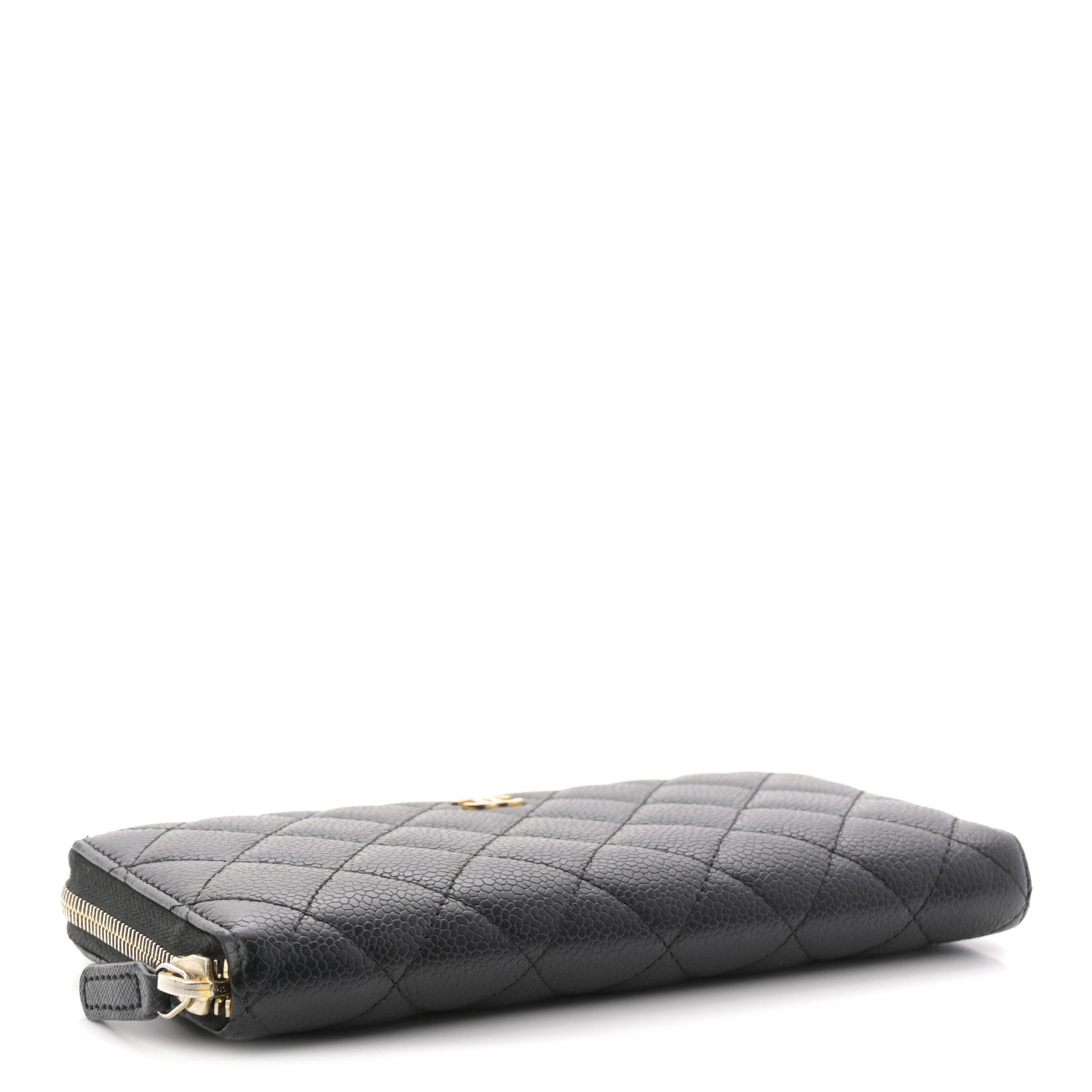 Chanel Caviar Quilted Large Gusset Zip Around Wallet Black 4 of 8