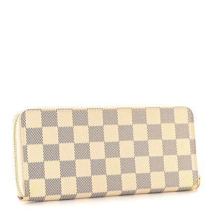 Louis Vuitton Damier Azur Clemence Wallet Rose Ballerine 3 of 8