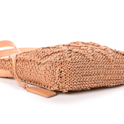 Chanel Calfskin Woven Crossbody Bag Brown 5 of 11