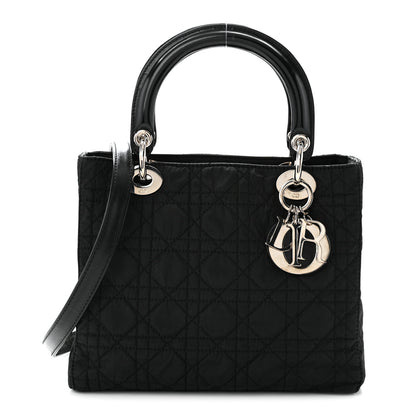 Christian Dior Nylon Cannage Medium Lady Dior Black 1 of 10