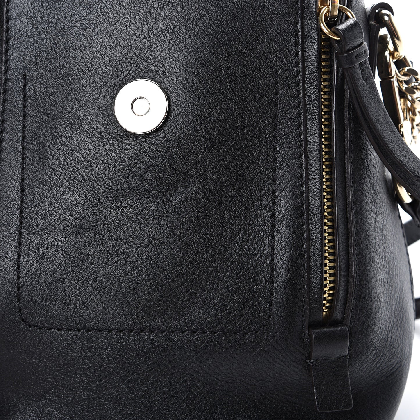 Suede Calfskin Mini Faye Backpack Black