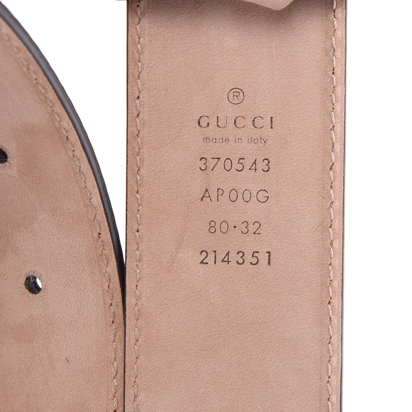 Calfskin Interlocking G 37mm Belt 80 32 Camelia