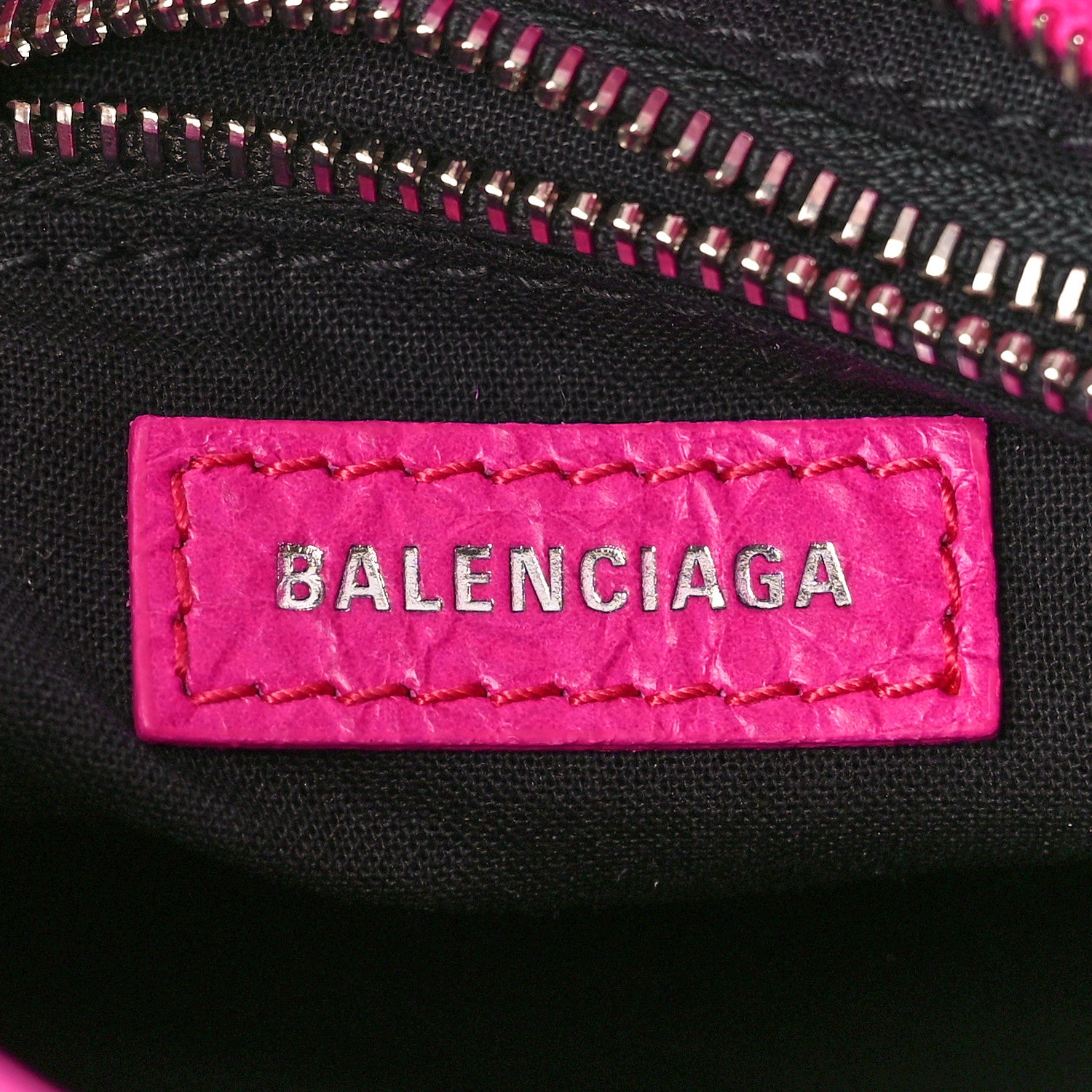 Balenciaga Agneau Classic Silver Hardware Mini City Fuchsia 6 of 8