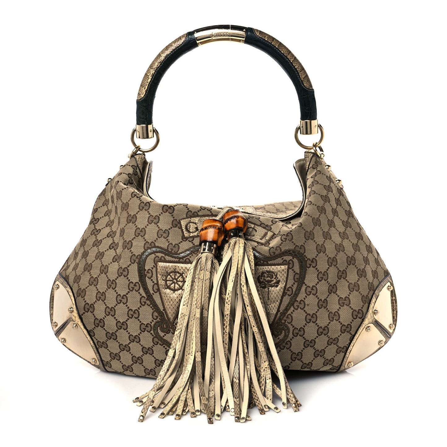 Monogram Large Indy Top Handle Hobo Off White