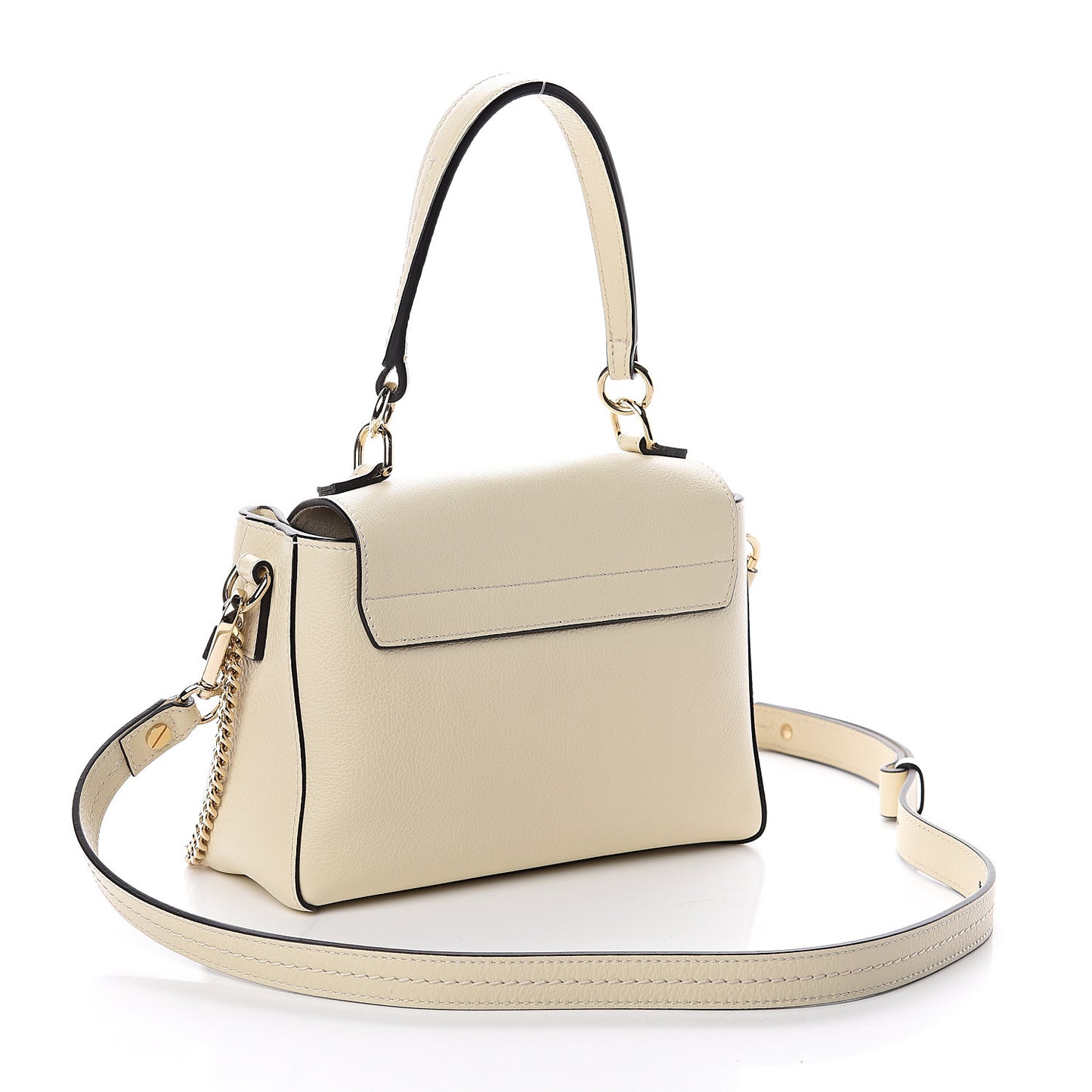 Calfskin Mini Faye Day Shoulder Bag Off White