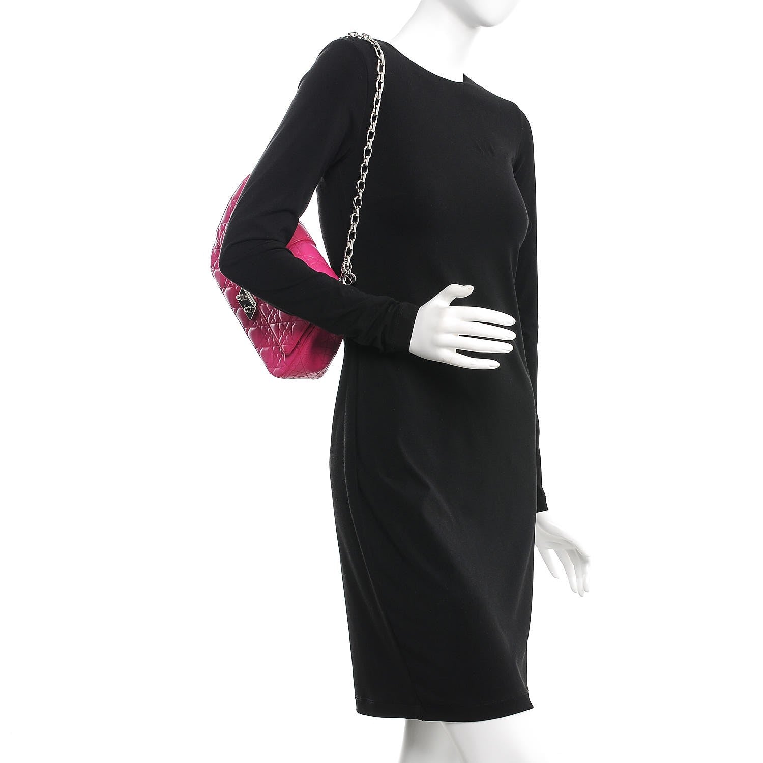 Christian Dior Lambskin Cannage Medium Miss Dior Flap Fuchsia 2 of 7