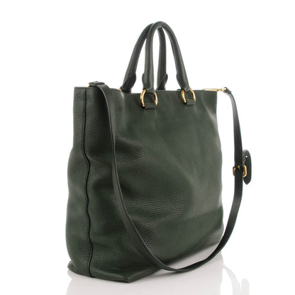 Prada Vitello Daino Tote Foresta 3 of 8