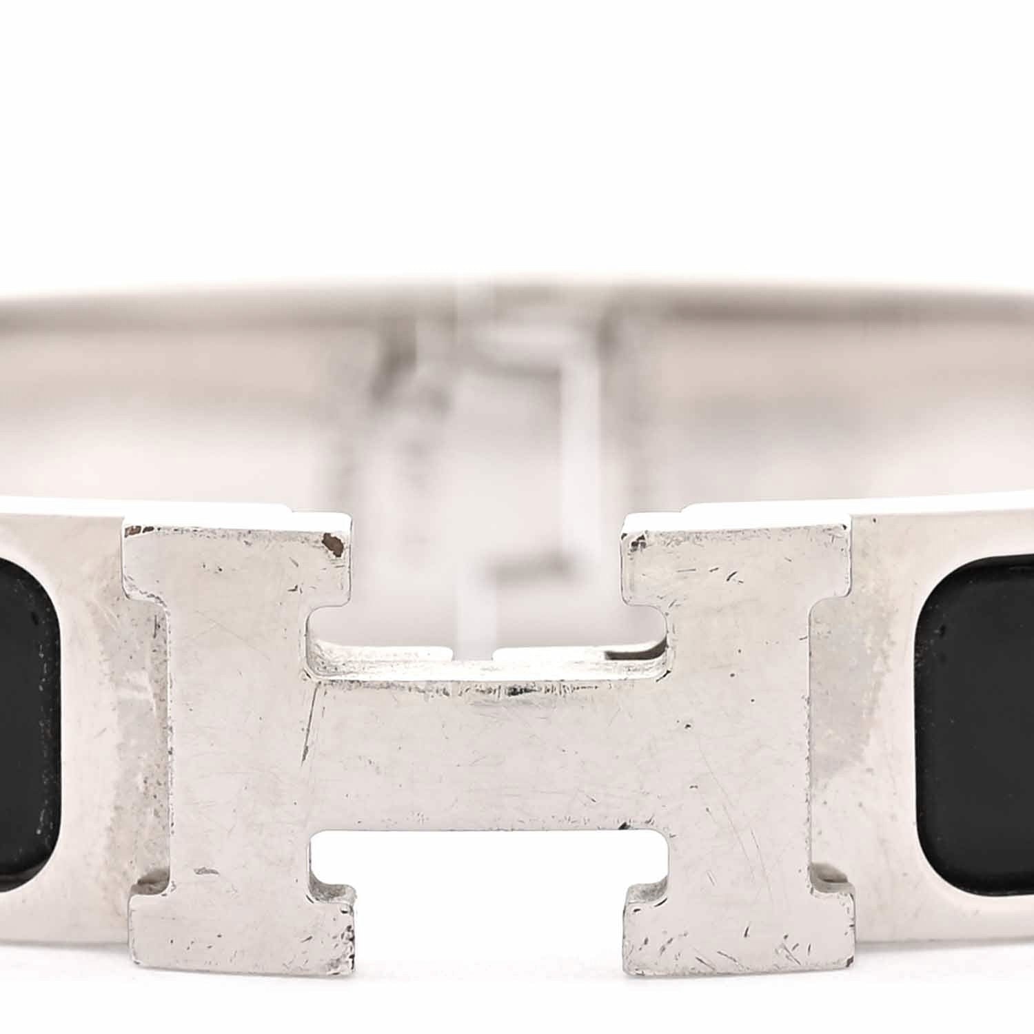 Hermes Enamel Narrow Clic Clac H Bracelet PM Black 5 of 5