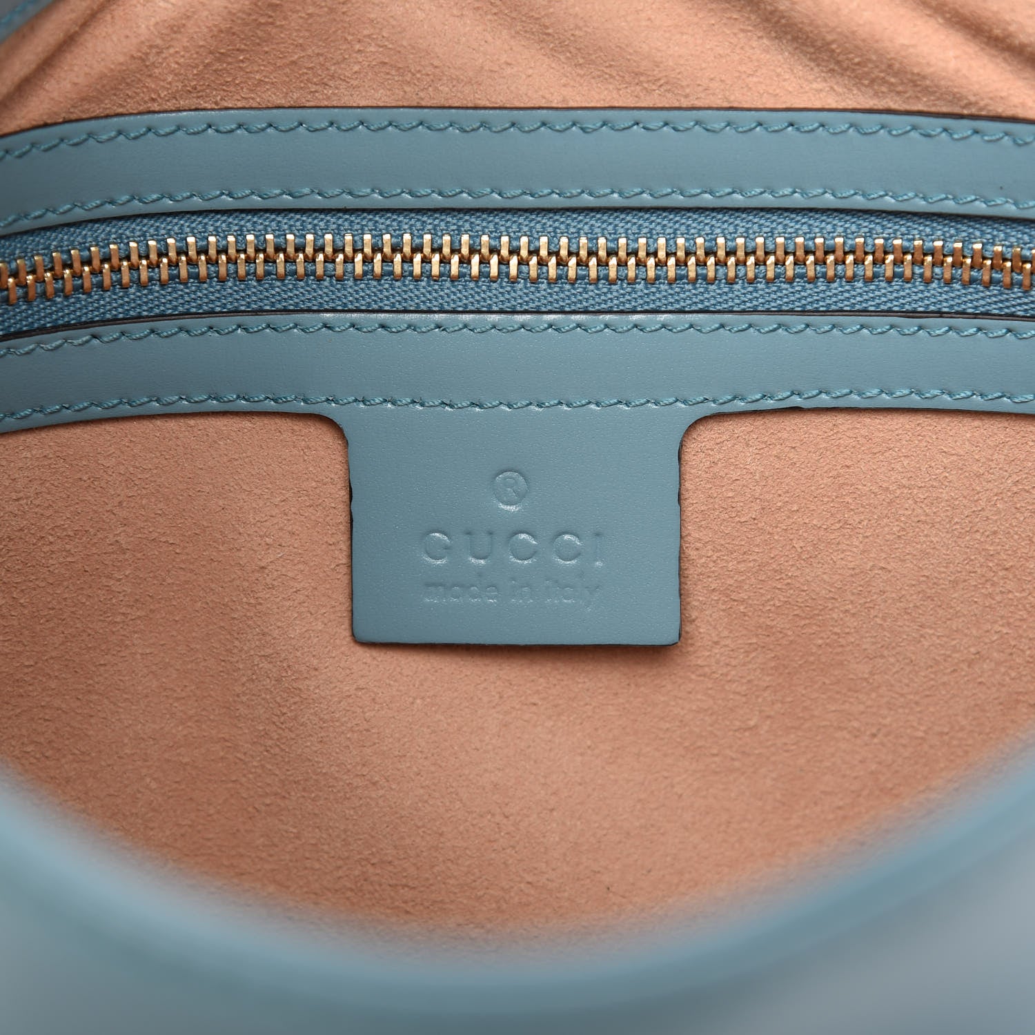 Gucci Boarded Dyana Lux Calfskin Small Jackie 1961 Hobo Dusty Azure 8 of 10