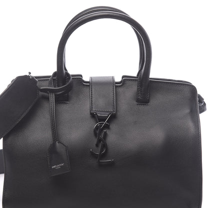 Saint Laurent Calfskin Monogram Baby Downtown Cabas Black 7 of 9
