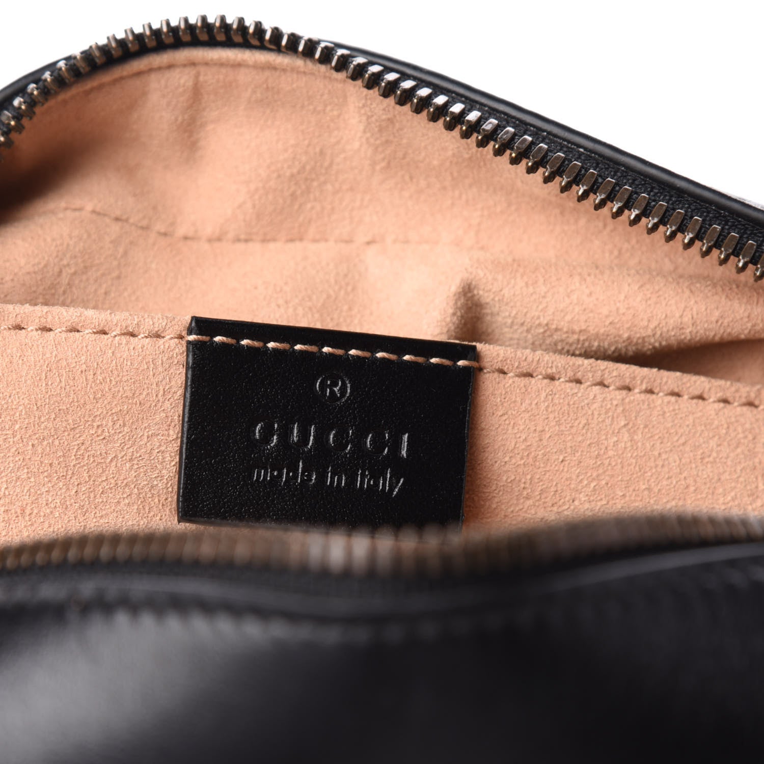 Gucci Calfskin Matelasse Small GG Marmont Chain Shoulder Bag Black 8 of 9
