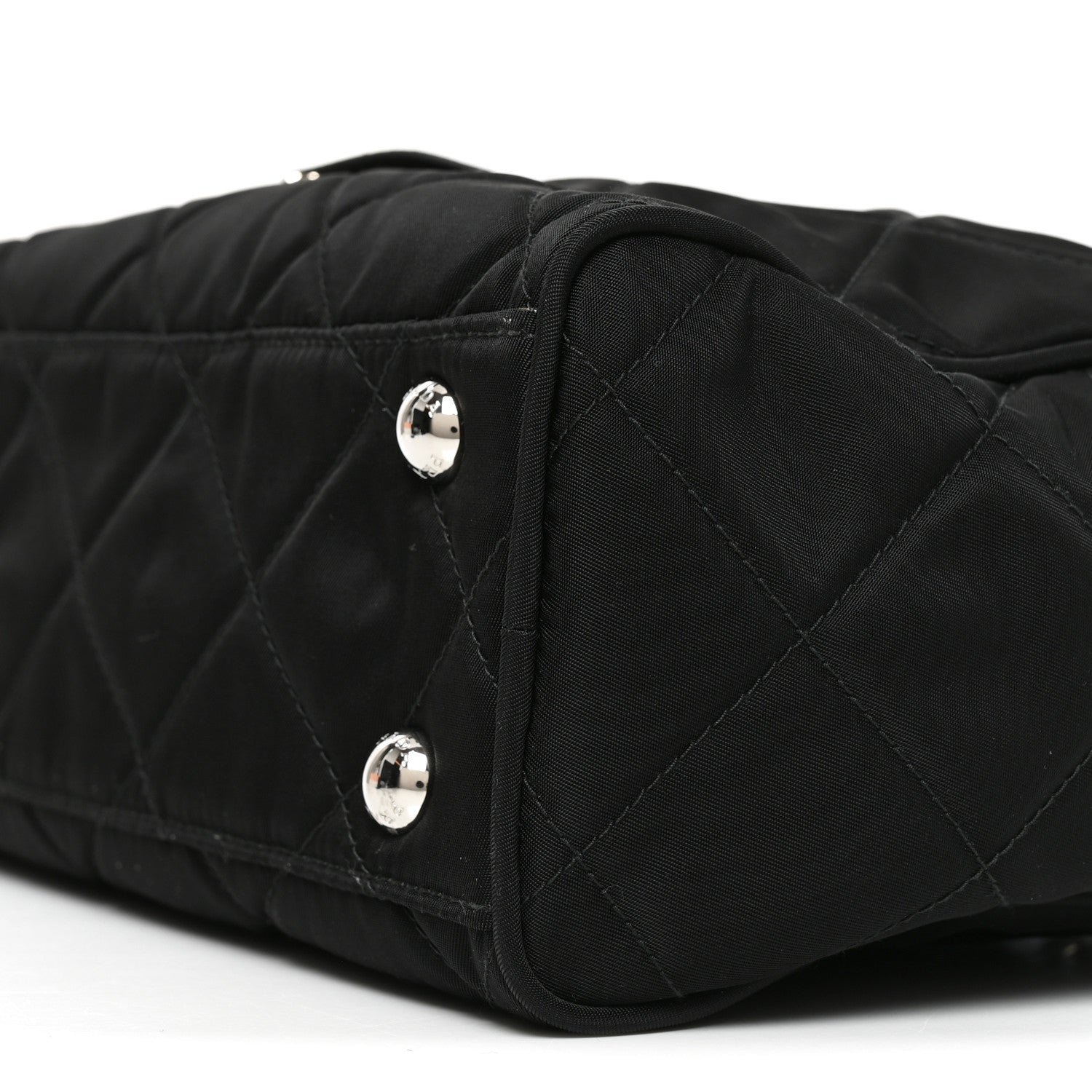 Prada Nylon Tessuto Impuntu Quilted Shoulder Bag Black 8 of 8