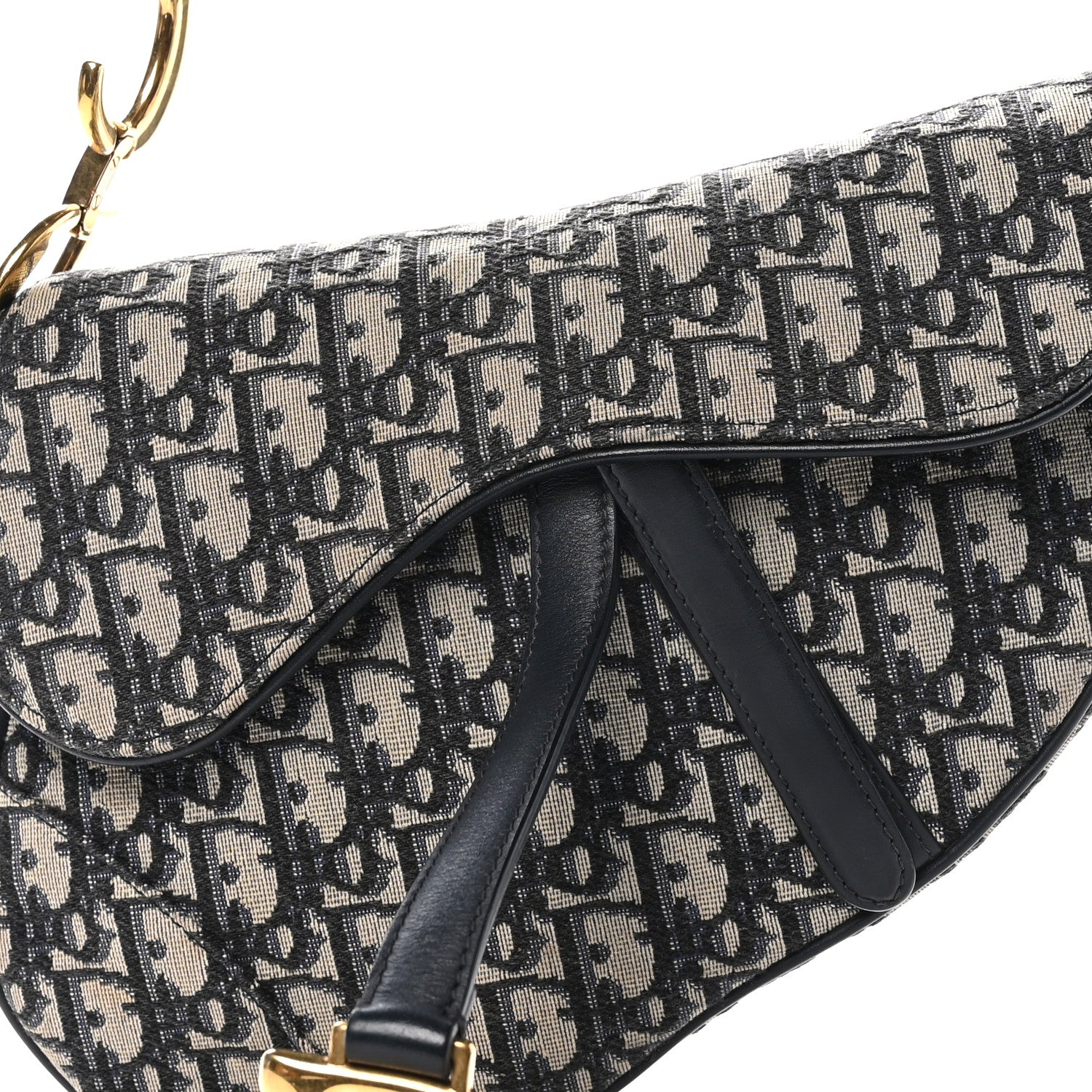 Christian Dior Oblique Saddle Bag Blue 8 of 11