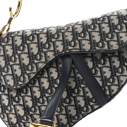Christian Dior Oblique Saddle Bag Blue 8 of 11