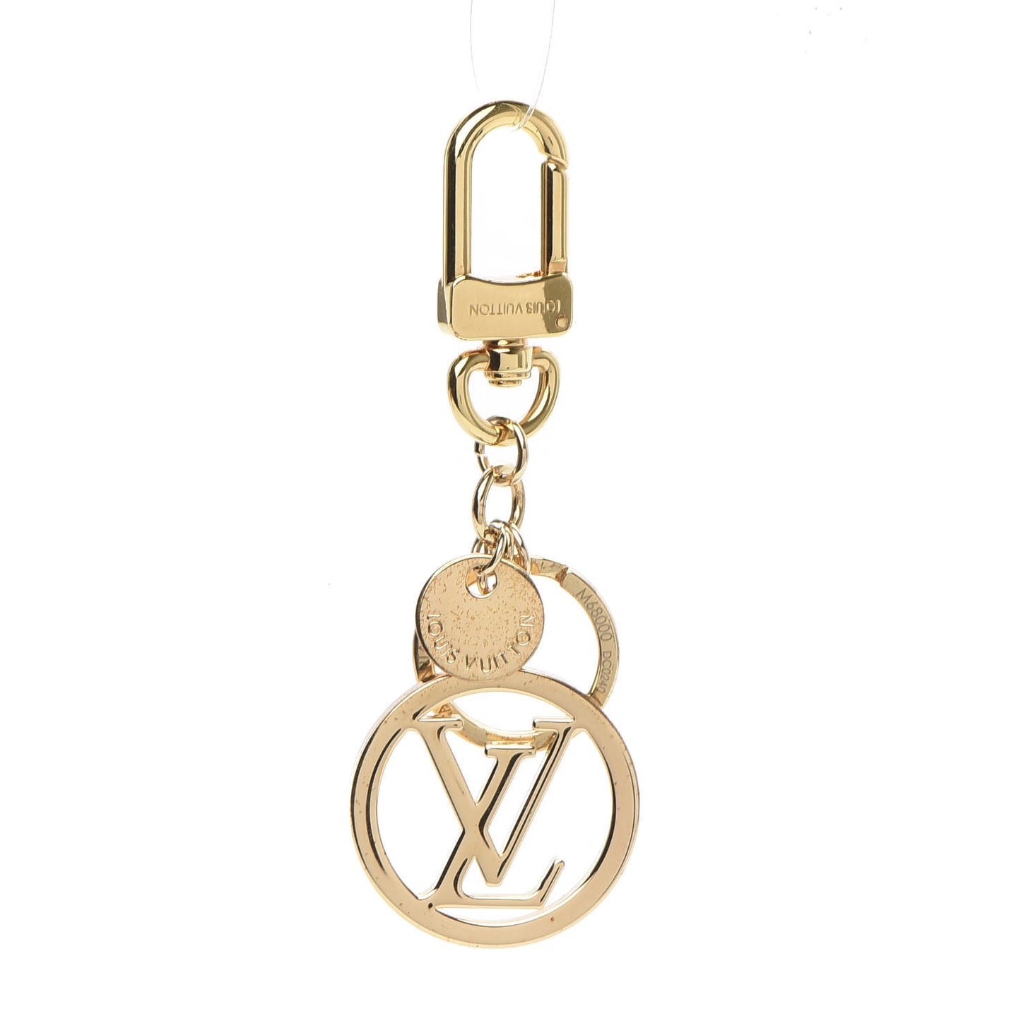 LV Circle Bag Charm Key Holder Gold