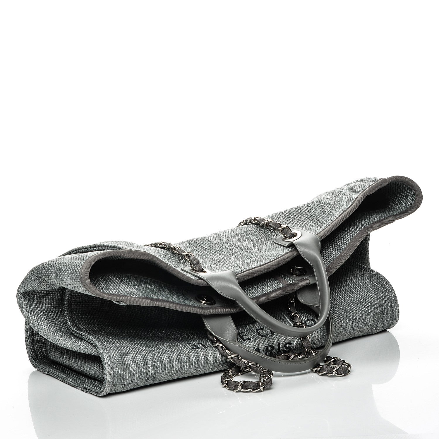 Chanel Canvas Large Deauville Tote Grey 8 of 8