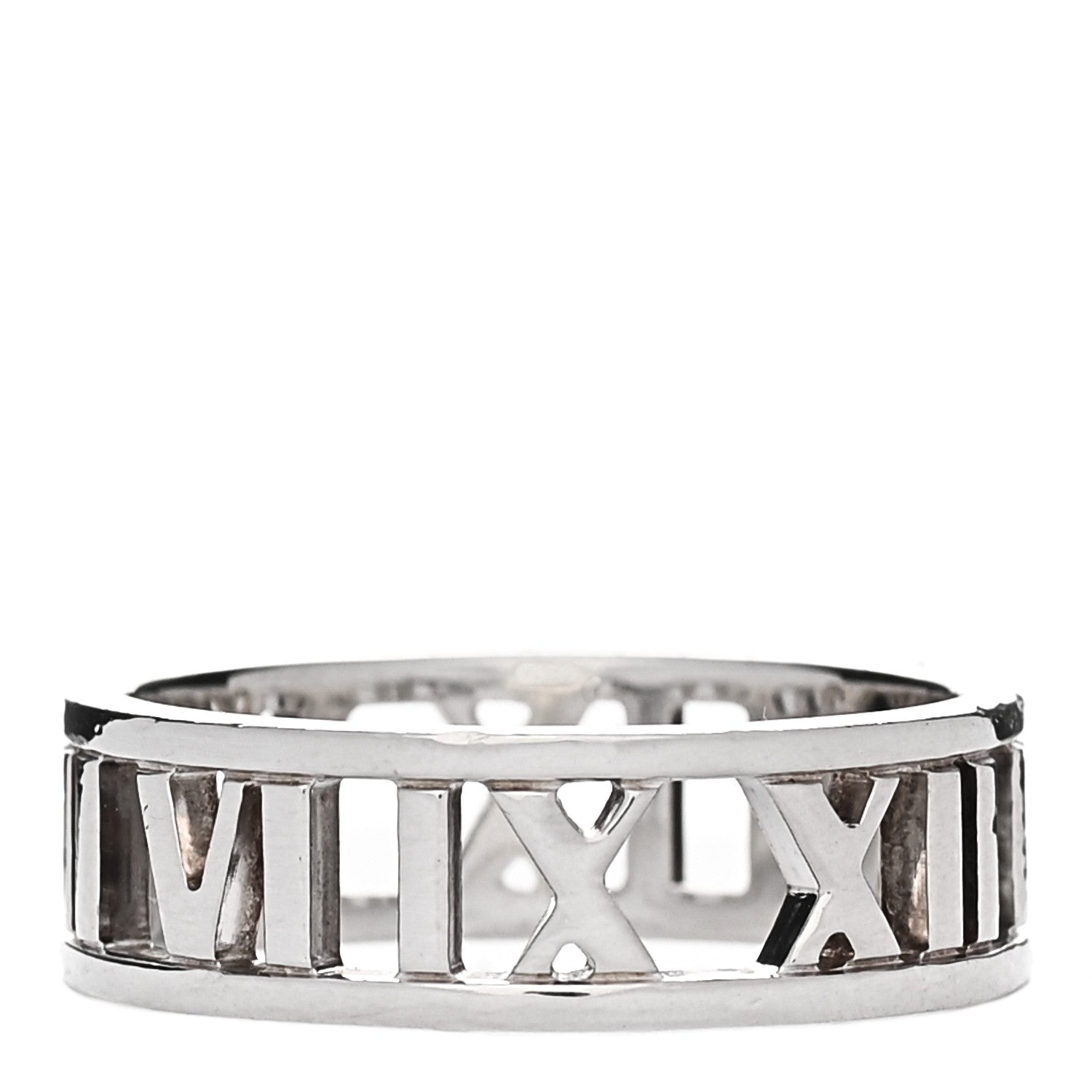 Tiffany Sterling Silver Wide Atlas Open Ring 58 8.25 1 of 4