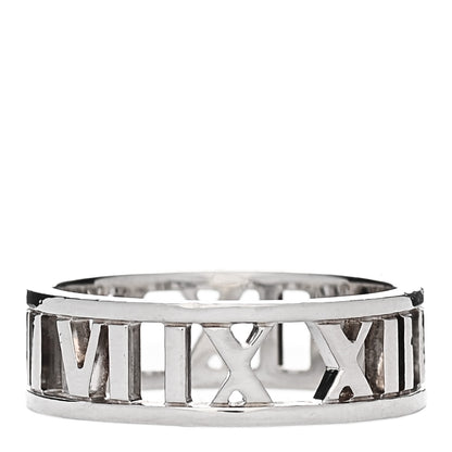 Tiffany Sterling Silver Wide Atlas Open Ring 58 8.25 1 of 4