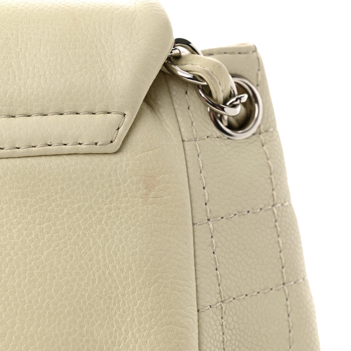 Caviar Half Moon Wallet On Chain WOC White