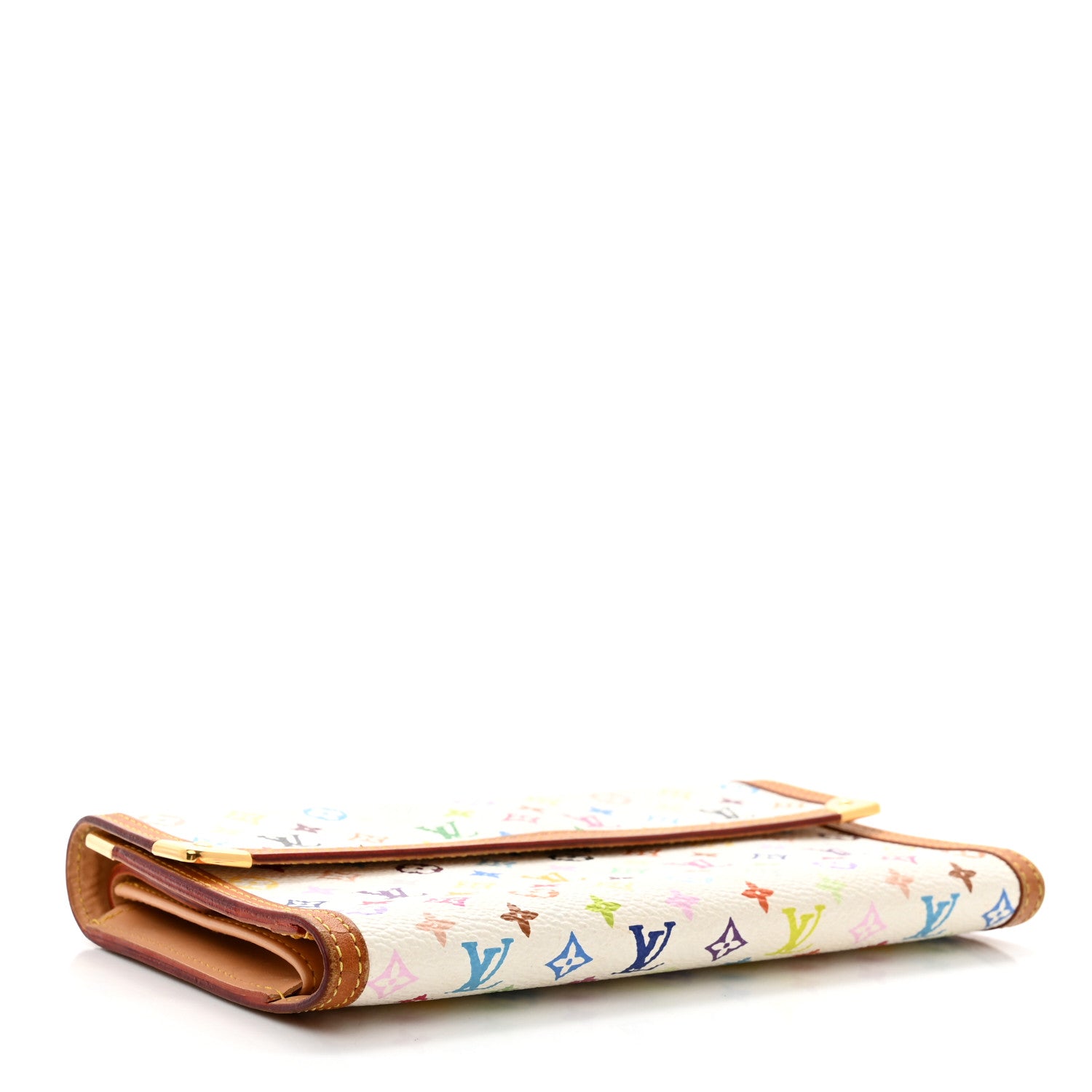 Louis Vuitton Monogram Multicolor Porte Tresor International Wallet White 4 of 9