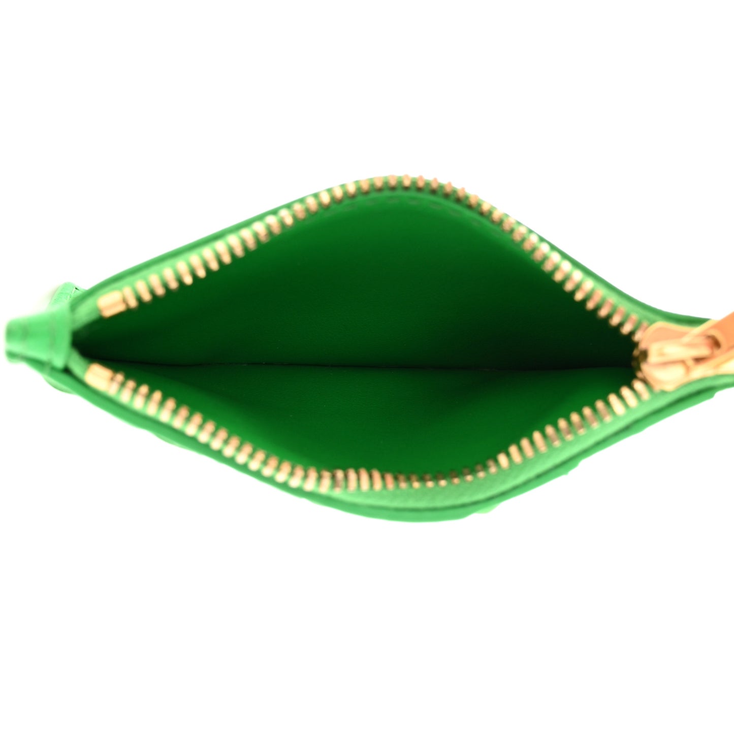 Nappa Intrecciato Zipped Card Case Parakeet