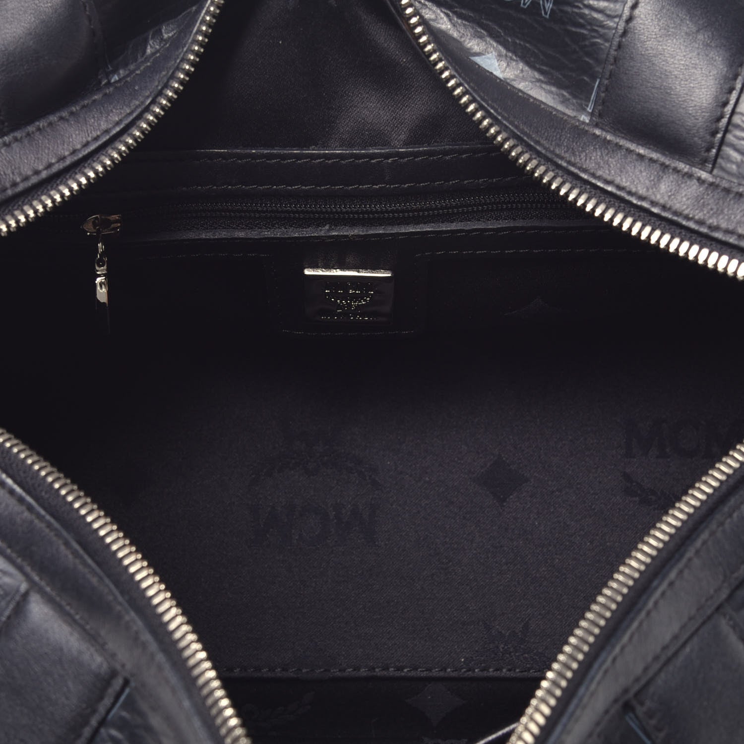 MCM Visetos Small Boston Bag Black 8 of 17