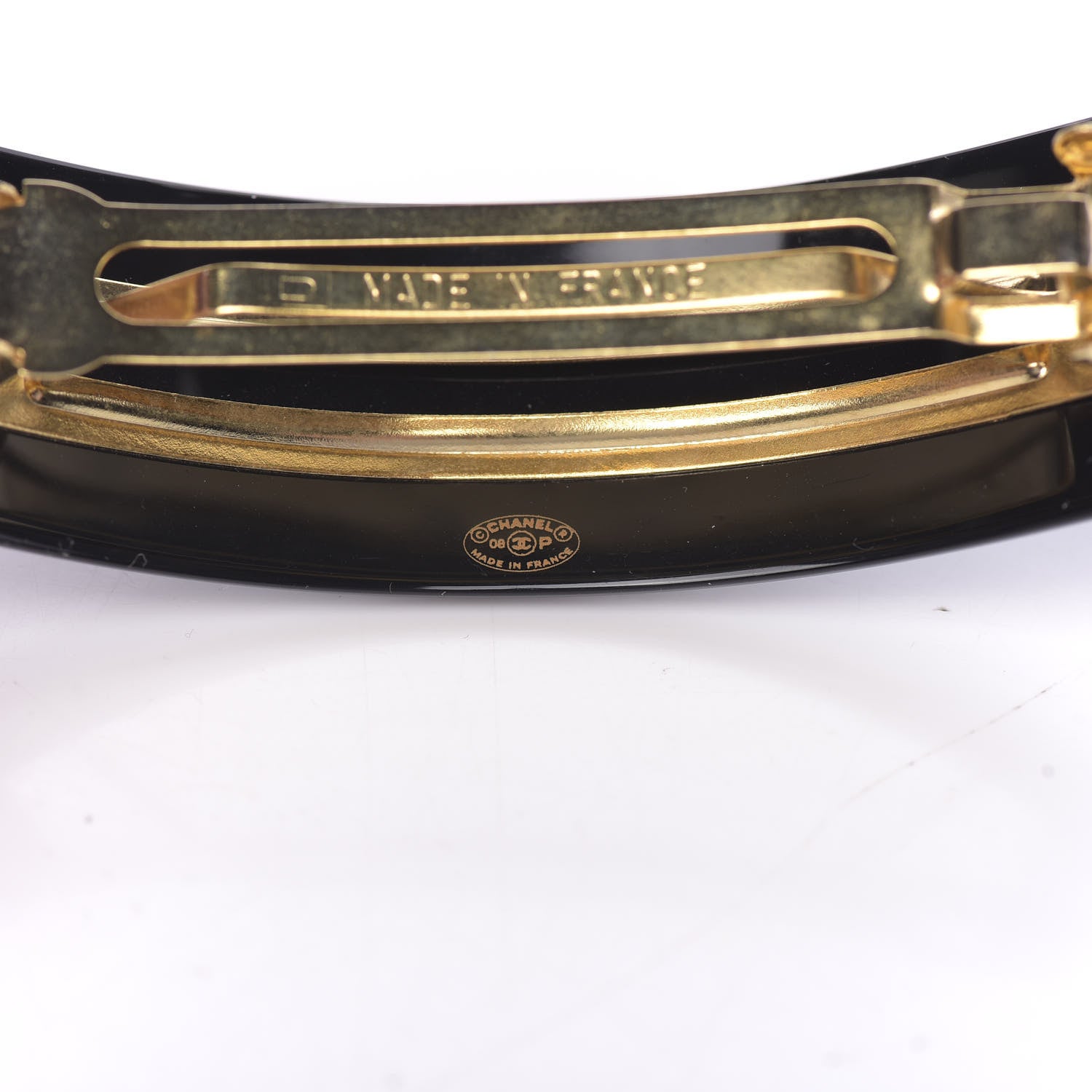 Chanel Crystal CC Hair Clip Barrette Black 5 of 5