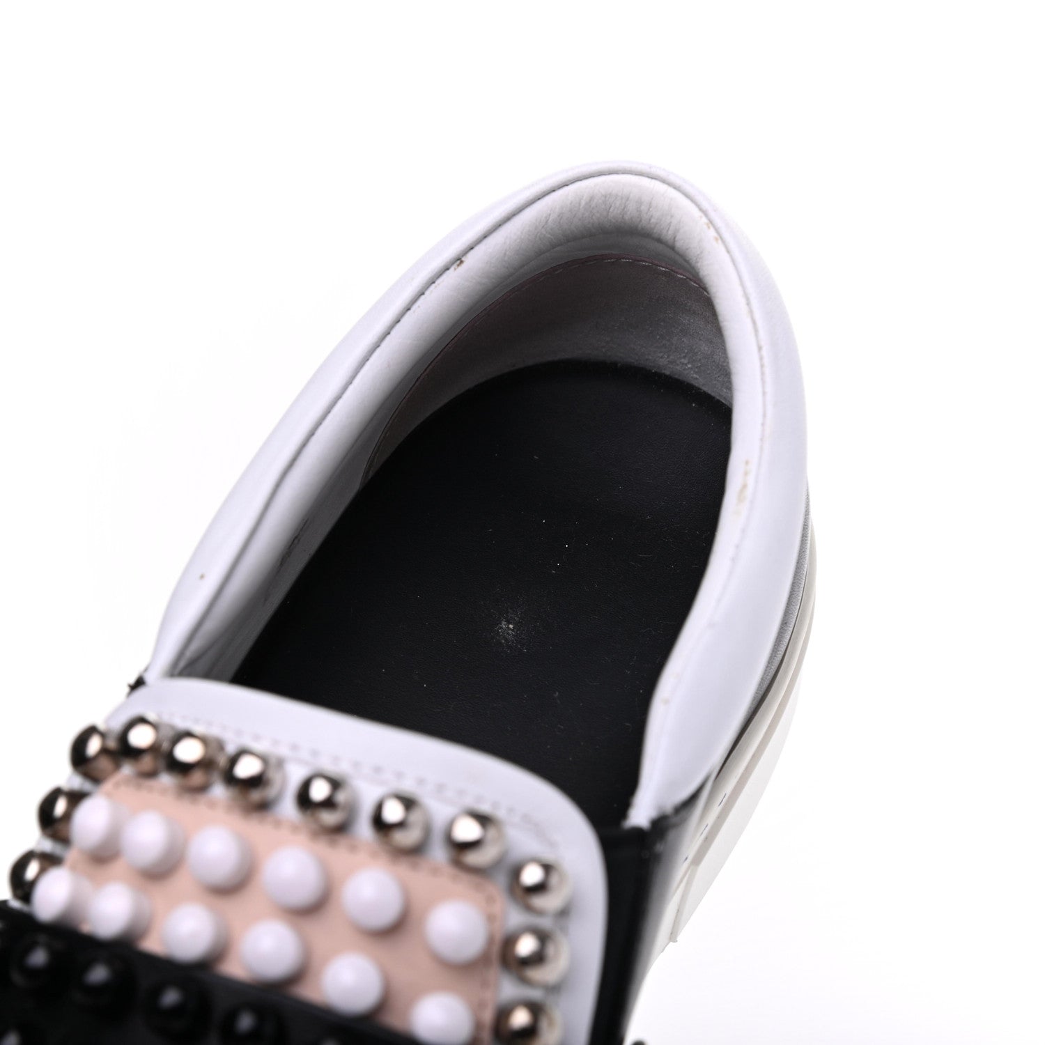 Fendi Calfskin Studded Karlito Slip On Sneaker 36 Black 16 of 24