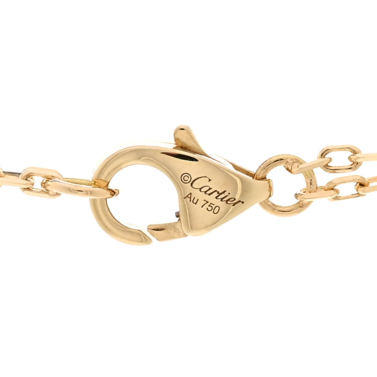 Cartier 18K Yellow Gold 2 Diamond LOVE Necklace 4 of 5