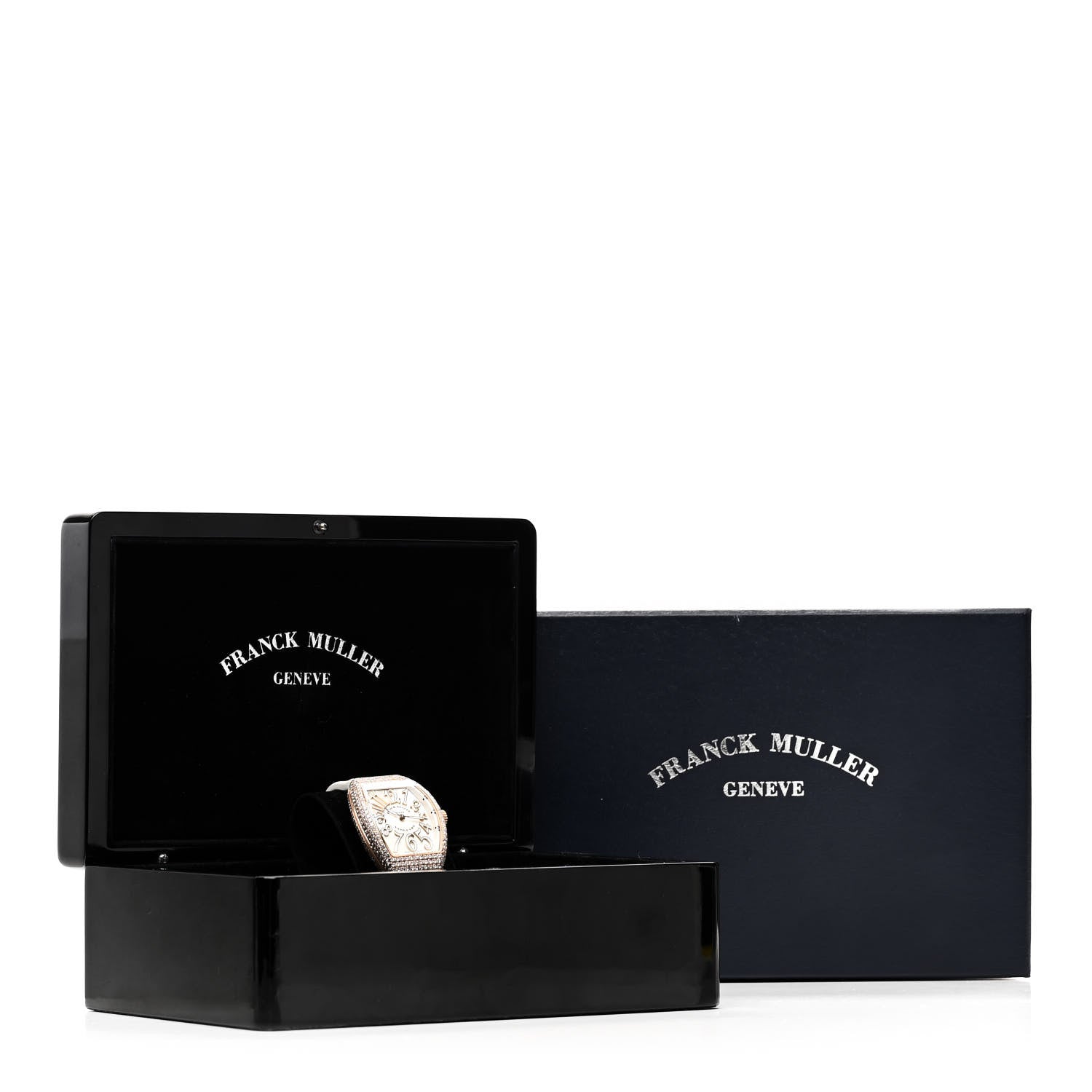 Franck Muller 18K Rose Gold Alligator Diamond Pave Bezel 32mm Vanguard Quartz Watch V32QZD5NE 5 of 5