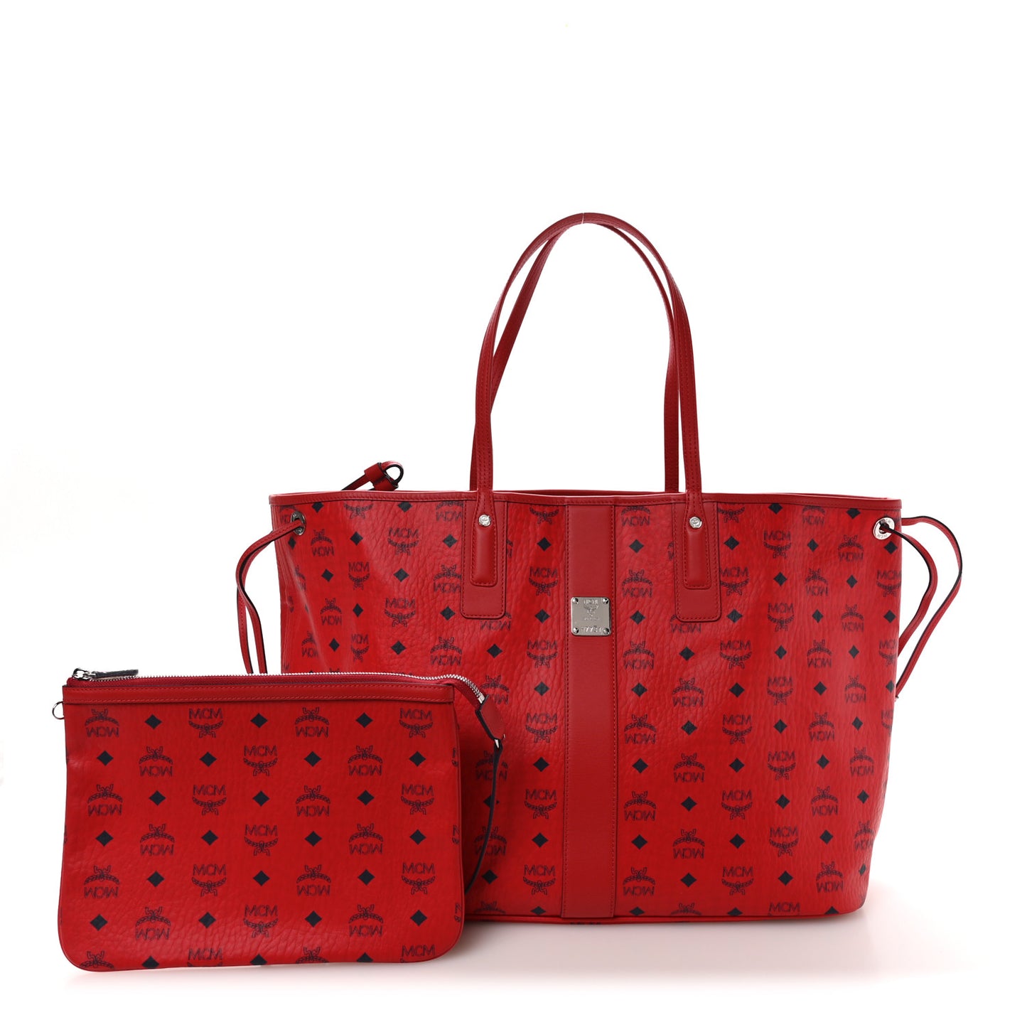 Visetos Large Liz Reversible Shopper Tote Candy Red