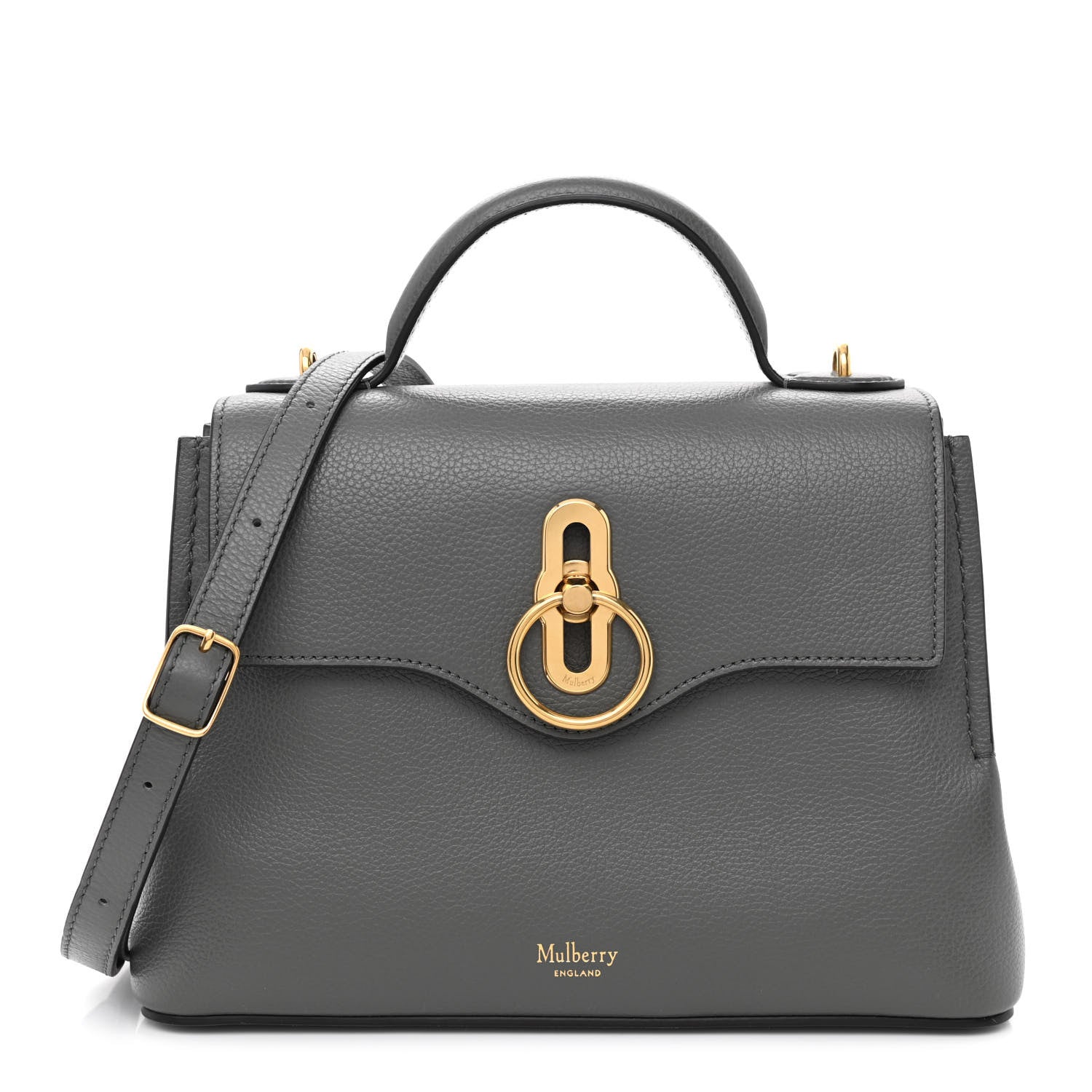 Mulberry Small Classic Grain Calfskin Mini Seaton Grey 1 of 9